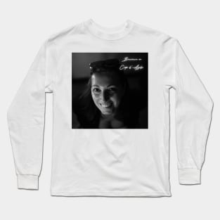 Bienvenue au Cap d'Agde B&W Night Portrait Long Sleeve T-Shirt